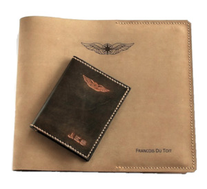 NZCAA Logbook & Licence / Medical Certificate Wallet Combo - Nubuck & Hand Finished Leather