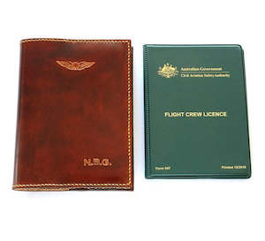 CASA (Australia) Pilot Licence Folder Cover - Hand Finished Leather - 1 Colour