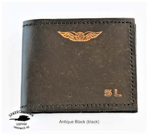 Pilots Wallet Dual Currency - Embossed Initials & Wings