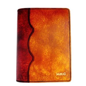 Leather or leather substitute goods: Diary / Journal / Book Cover - Fluted 2 Colour spine / front - Embossed Initials