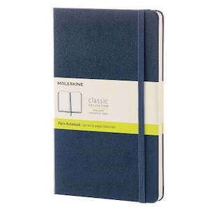 Moleskine Large (A5) Classic Hard Cover Notebook Plain (13 cm x 21 cm) Red, Blue or Black