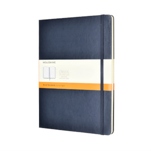 Leather or leather substitute goods: Moleskine XL Classic Notebook Ruled (19 cm x 25 cm) Blue or Black