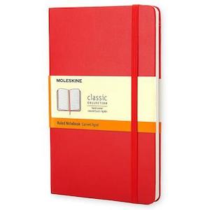 Moleskine Large (A5) Classic Notebook Ruled (13 cm x 21 cm) Red, Blue or Black