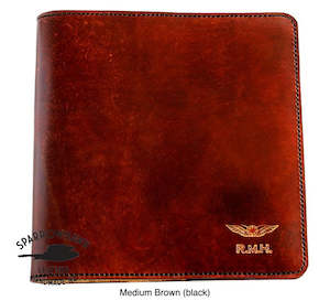 NZCAA Pilot Logbook Cover - embossed small wings & initials