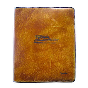 Leather or leather substitute goods: Diary / Journal / Book Cover - 1 Colour, Custom Laser Engraving