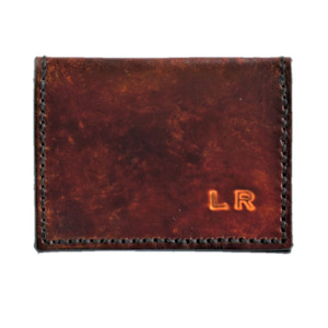 Urban Cross Card Wallet - Hand Finished - Embossed Initials