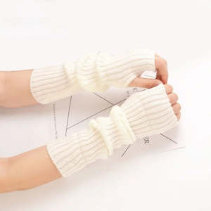 Automotive component: Fingerless Gloves Women's Warm Arm Sleeve 30cm