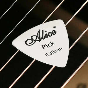 Alice 5Pcs Metal Guitar Pick 0.3mm Thin Durable Silver Color Professional Bass U…