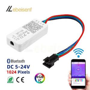 SP110E RGB Controller Bluetooth Smart APP 5-24V 1024 Pixel for WS2811 WS2812B AP…