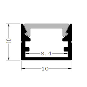 Automotive component: LED Aluminium Extrusion Super Slim Profile for LED strip ALU-1010