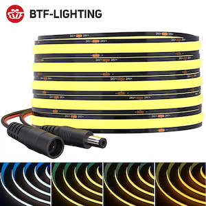 LED Solid Light Strip - 24V COB 480led/m Black PCB