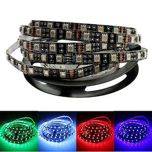 LED Strip Black PCB 12V 5050 / 5054 LED, 60led/m (300 LED's) x 5m