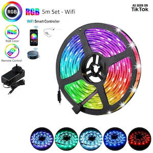 5m RGB LED Strip Pack WIFI - as seen on TikTok