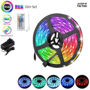 RGB LED Strip Pack (10m) w/44 key IR remote - as seen on TikTok