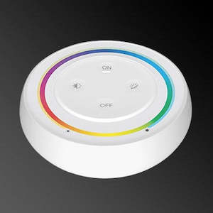 Automotive component: Miboxer 2.4G Rainbow RGB+CCT LED Remote Control, Round, White/Black