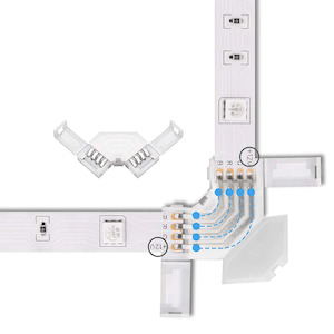 Corner / 45degree 4-pin RGB LED Strip connector