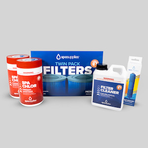 Combo Packs: Standard Microban Filter Pair, NaturePure Stick, Filter Cleaner & 2kg Chlorine Subscription Pack.