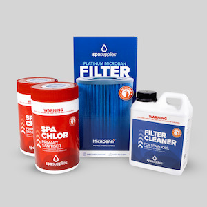 Combo Packs: Platinum Microban Filter, Filter Cleaner & 2kg Chlorine Subscription Pack.