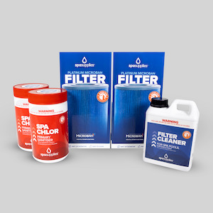 Combo Packs: 2 x Platinum Microban Filter, Filter Cleaner & 2kg Chlorine Subscription Pack.