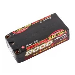 Gens Ace Redline 2.0 6000mAh 2S 7.6V 140C HardCase HV Shorty Lipo Battery 220g 96x47x25mm