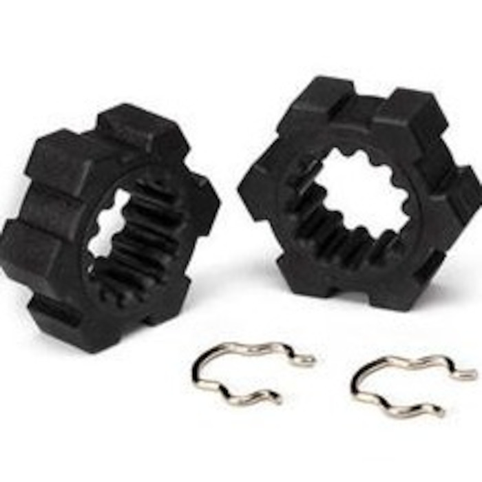 Traxxas 7756 - Wheel Hubs, Hex (2)/ Hex Clips (2)