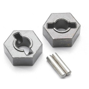 Toy: Traxxas 4954R - Hex wheel hubs steel (2)/ axle pins (2.5x12mm) (2)