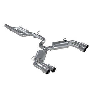 MBRP 15-18 Audi S3 304SS 3in Quad Split Rear Exit C/B System - SS or CF tips