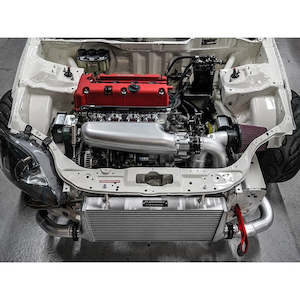 Plazmaman Honda K24 FWD Side Feed 4 injector Intake Manifold With Burst Panel - Raw Finish