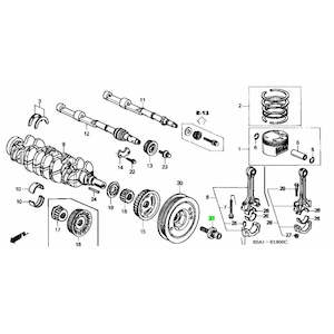 Honda Genuine H Series Crank Pulley Bolt