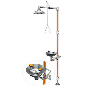 Safety Station With Eye/Face Wash – All Stainless Steel Construction