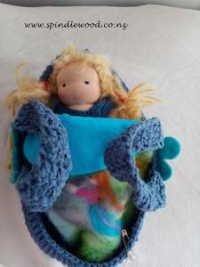 Baby & Toddler: "Aqua"a waldorf doll for toddlers