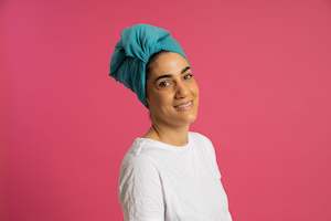 Womenswear: Splash Happy Silk Lined Tubular Hair Wrap