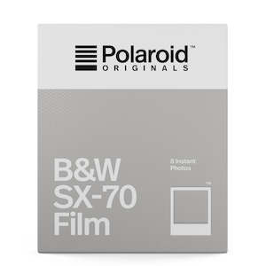 Photographic equipment: Polaroid SX-70 B&W (8 shots)