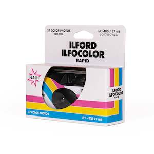 Photographic equipment: Ilford Ilfocolor Rapid Disposable Camera with Flash (135, 27exp, 400ISO)