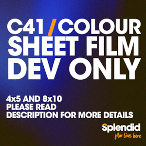 Photographic equipment: Sheet Film Develop Only (C41)