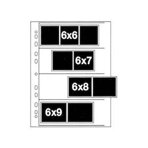 Photographic equipment: 120 Archival Negative Sleeves (10 Sheets - each sheet sheet holds one roll of 120)