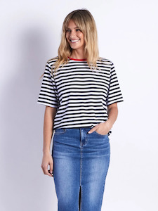 Leoni - Brunswick Tee Navy Stripe