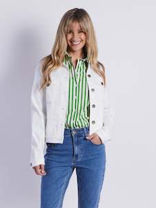 Womenswear: Monaco Rylan Denim Jacket - White