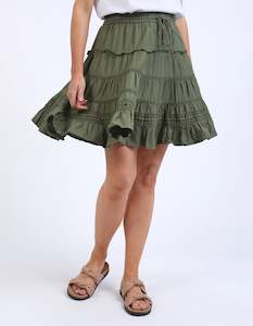 Womenswear: Elm Market Lace Trim Skirt - Clover