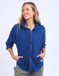 Womenswear: Elm Beachy Zip Hoodie - China Blue