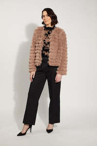 Womenswear: Drama The Label Fur Baby Jacket - Porcini