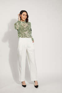 Womenswear: Drama The Label Heidi Blouse - Green Twig