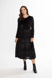 Seeking Lola Spellbound Dress - Black Velvet