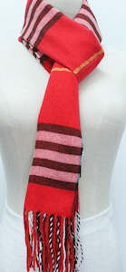 Womenswear: Frontier Scarf - Stripe Red