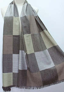 Womenswear: Frontier Scarf - Check Camel