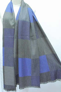 Womenswear: Frontier Scarf - Check Blues