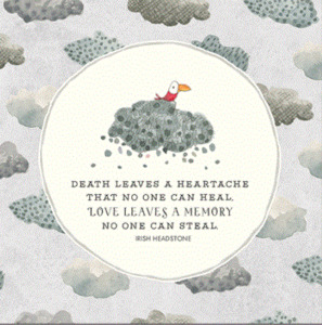 Affirmations Card - Death leaves a heartache