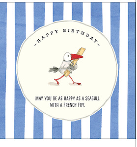 Affirmations Happy Birthday Seagull card