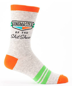 Womenswear: Melric Mens Novelty Socks - Ringmaster of the Shit Show