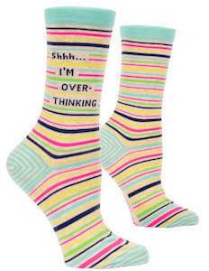 Melric Womens Novelty Socks - Shhh....I'm overthinking